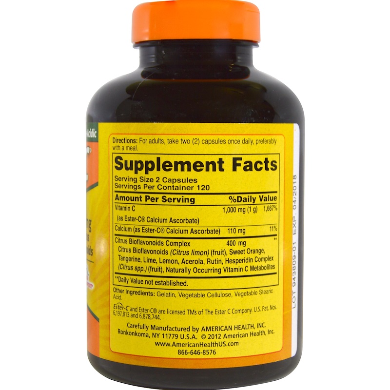 american health, ester-c, 500 mg with citrus b