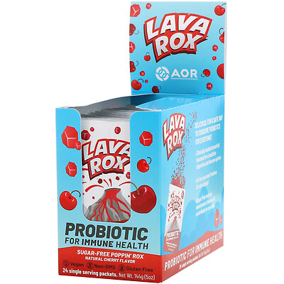 Advanced Orthomolecular Research AOR Lava Rox, пробиотик для здоровья иммунитета, вкус натуральной вишни, 24 пакетика по 6 г (0,2 унции) каждый
Advanced Orthomolecular Research AOR Lava Rox, пробиотик для здоровья иммунитета, вкус натуральной вишни, 24 пакетика по 6 г (0,2 унции) каждый