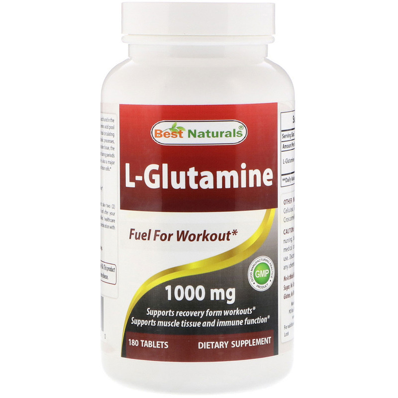 Best Naturals L Glutamine 1 000 Mg 180 Tablets IHerb