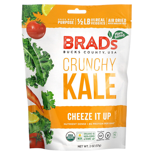 Brad S Plant Based Crunchy Kale Cheeze It Up 2 Oz 57 G