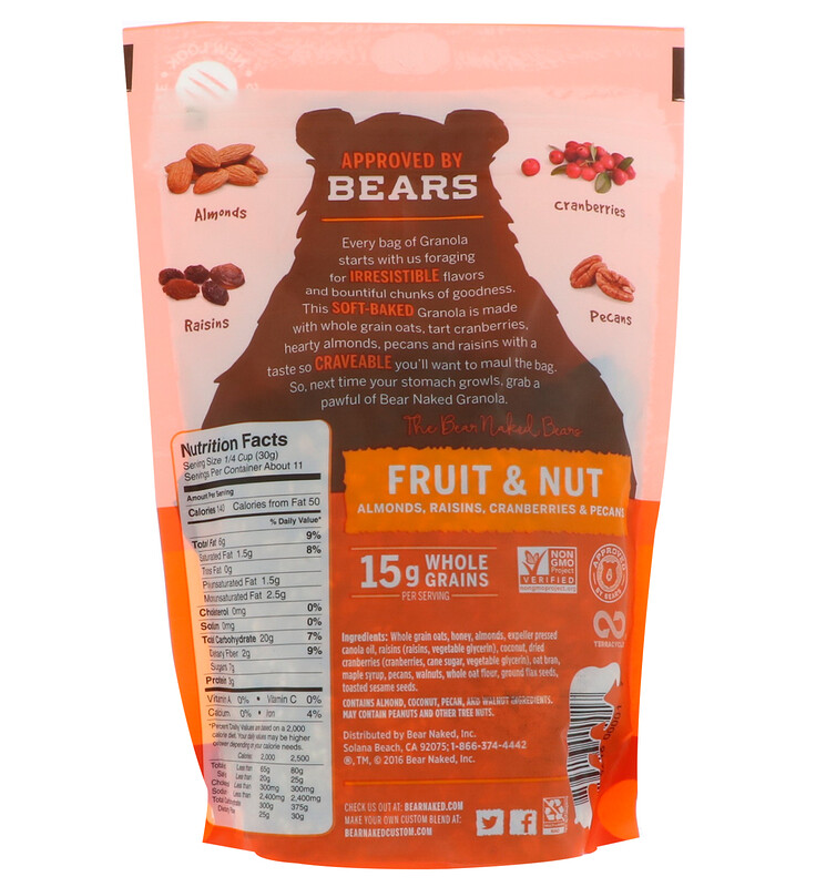 Bear Naked Pure Natural Granola Fruit And Nut Oz G