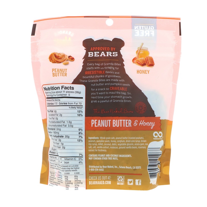 Bear Naked Granola Bites Peanut Butter Honey Oz G Iherb