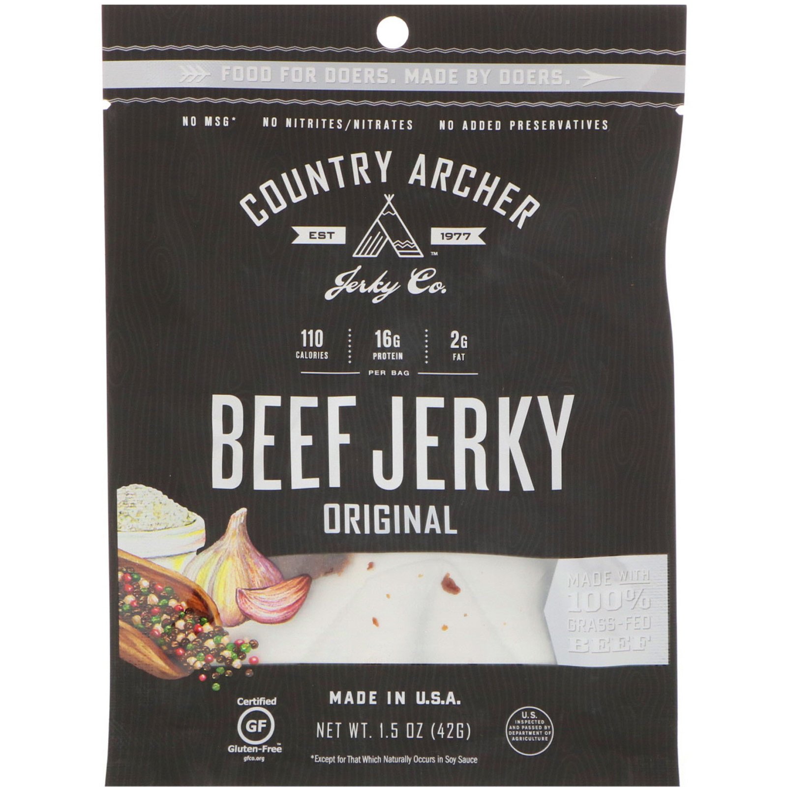 Country Archer Jerky Beef Jerky Original Pack Oz G Each