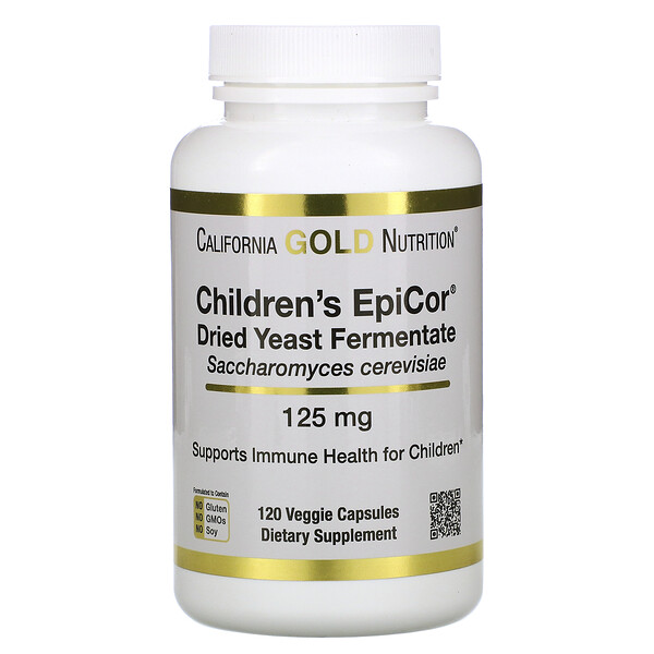 California Gold Nutrition, Children's Epicor, 125 мг, 120 растительных капсул