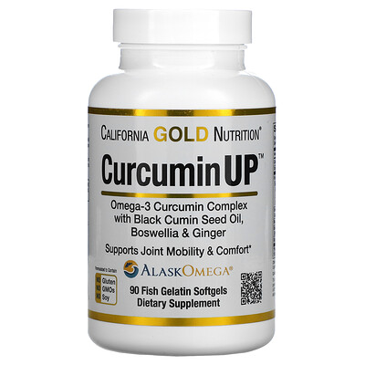 California Gold Nutrition CurcuminUP, комплекс с омега-3 и куркумином, подвижность и комфорт суставов, 90 капсул из рыбьего желатина
California Gold Nutrition CurcuminUP, комплекс с омега-3 и куркумином, подвижность и комфорт суставов, 90 капсул из рыбьего желатина