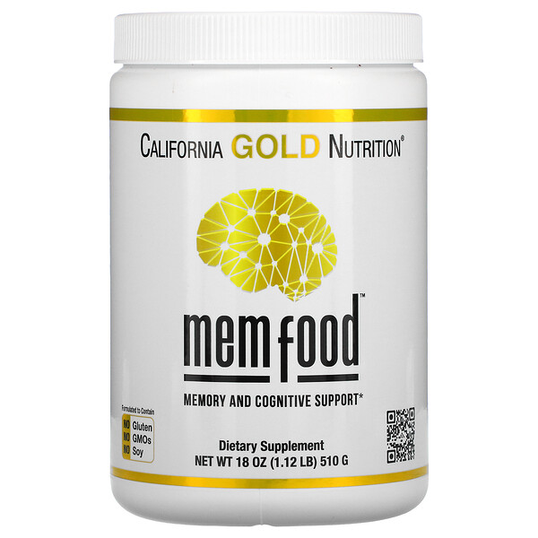 California Gold Nutrition, MEM Food, для поддержки памяти и когнитивных функций, 18 унций (510 г)
