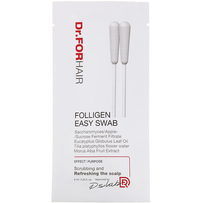 Dr.ForHair Средство для очищения кожи головы Folligen Easy Swab, 10 упаковок, 6 мл
Dr.ForHair Средство для очищения кожи головы Folligen Easy Swab, 10 упаковок, 6 мл