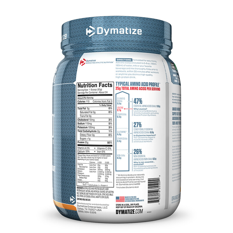 Dymatize Nutrition ISO100 Hydrolyzed 100 Whey Protein Isolate