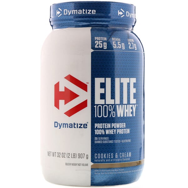 Dymatize Nutrition Elite 100 Whey Protein Powder Cookies Cream 2