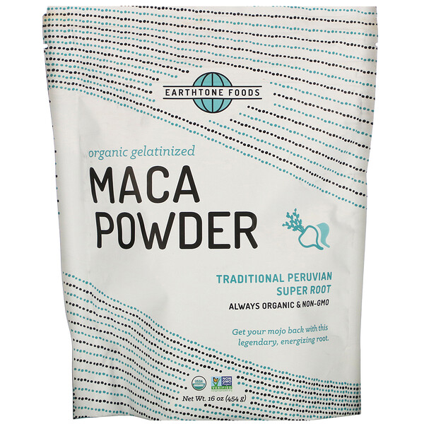 Earthtone Foods, Organic Gelatinized Maca Powder, 16 oz (454 g)