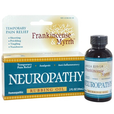Frankincense & Myrrh, Neuropathy, болеутоляющее средство при нейропатии, масло для растирания, 59 мл (2 жидк. унции)
Frankincense & Myrrh, Neuropathy, болеутоляющее средство при нейропатии, масло для растирания, 59 мл (2 жидк. унции)
