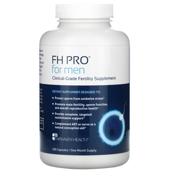Fairhaven Health, FH Pro для мужчин, добавка для улучшения фертильности клинического класса, 180 капсул