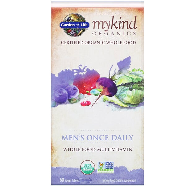 Garden of Life, MyKind Organics, комплекс для мужчин, для ежедневного приема, 60 веганских таблеток