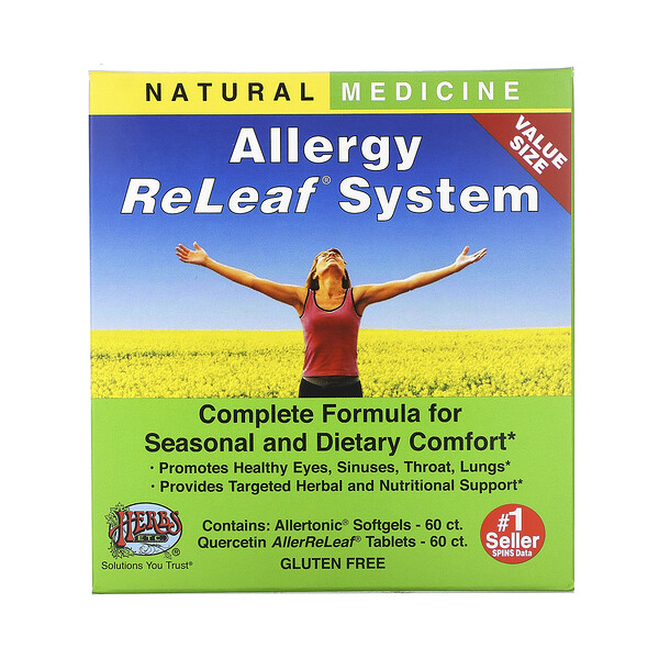 Herbs Etc., Allergy ReLeaf System, 2 Bottles, 60 Softgels/Tablets