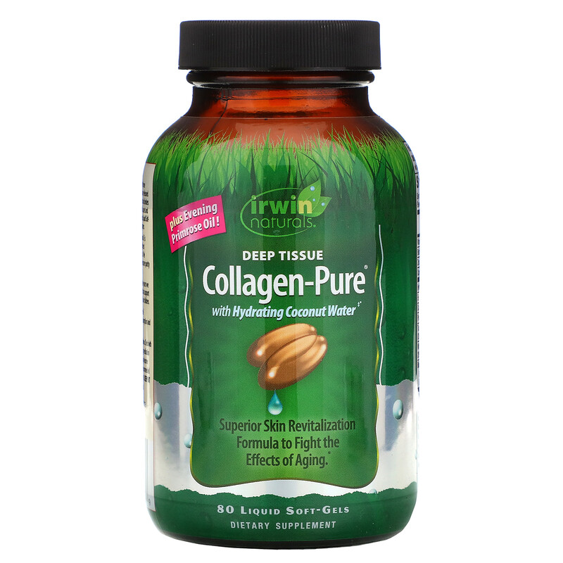 Irwin Naturals Collagen Pure Deep Tissue 80 Liquid Soft Gels IHerb