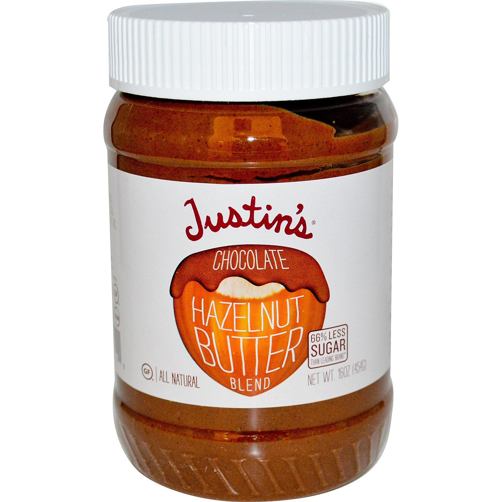 justin"s nut butter, chocolate hazelnut butter blend, 16 oz (454