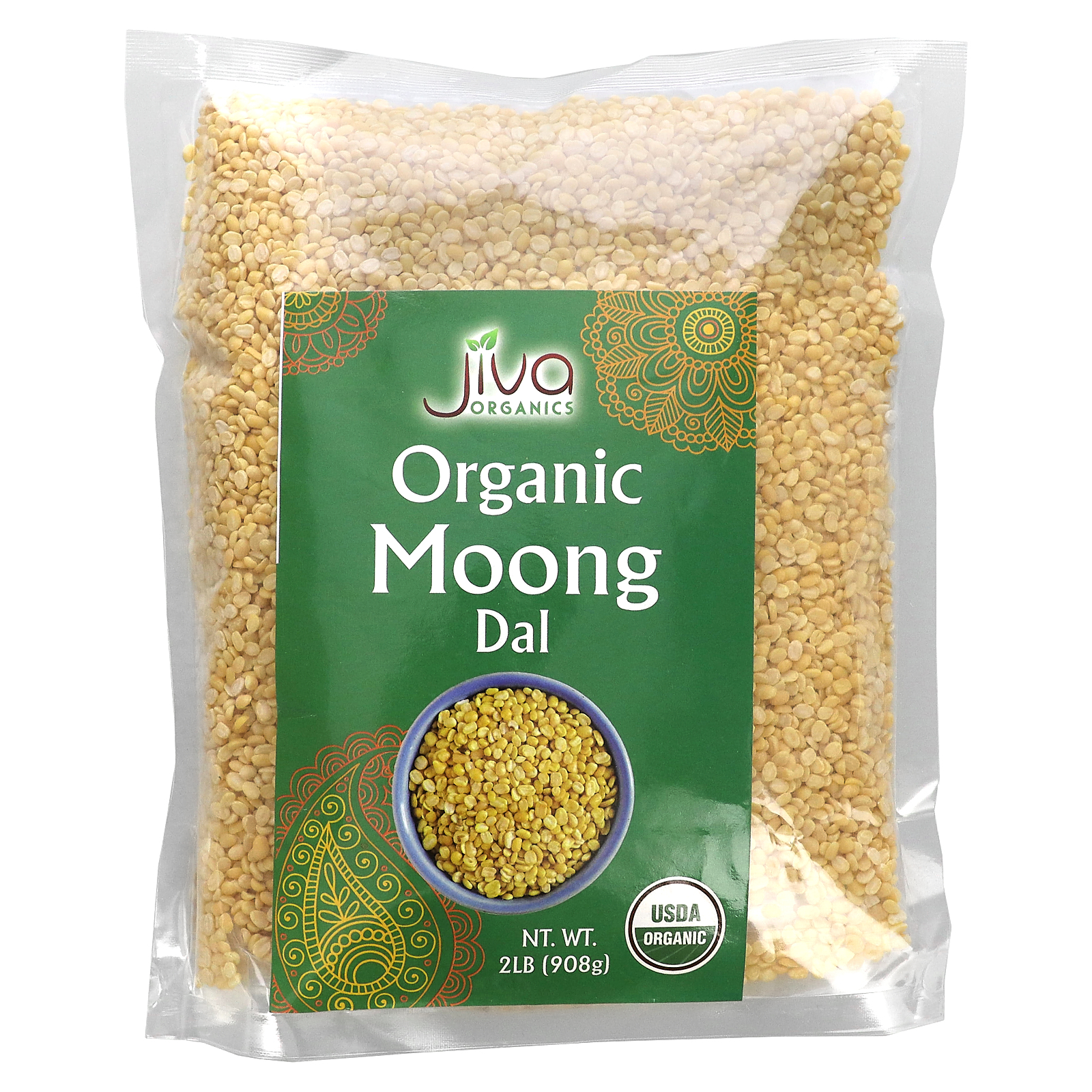 Jiva Organics Organic Moong Dal Yellow Lbs G