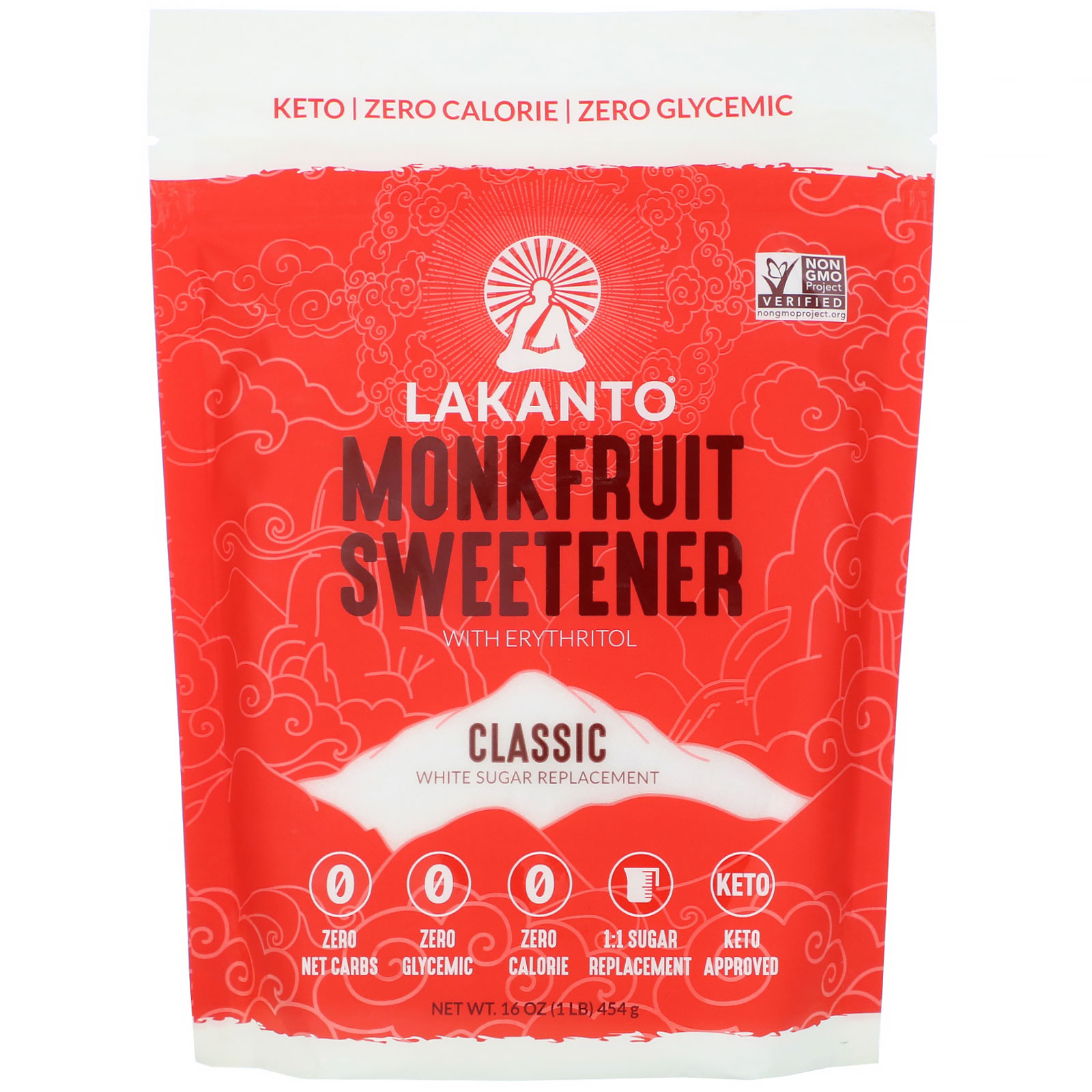 Lakanto Monkfruit Sweetener With Erythritol Classic Oz G