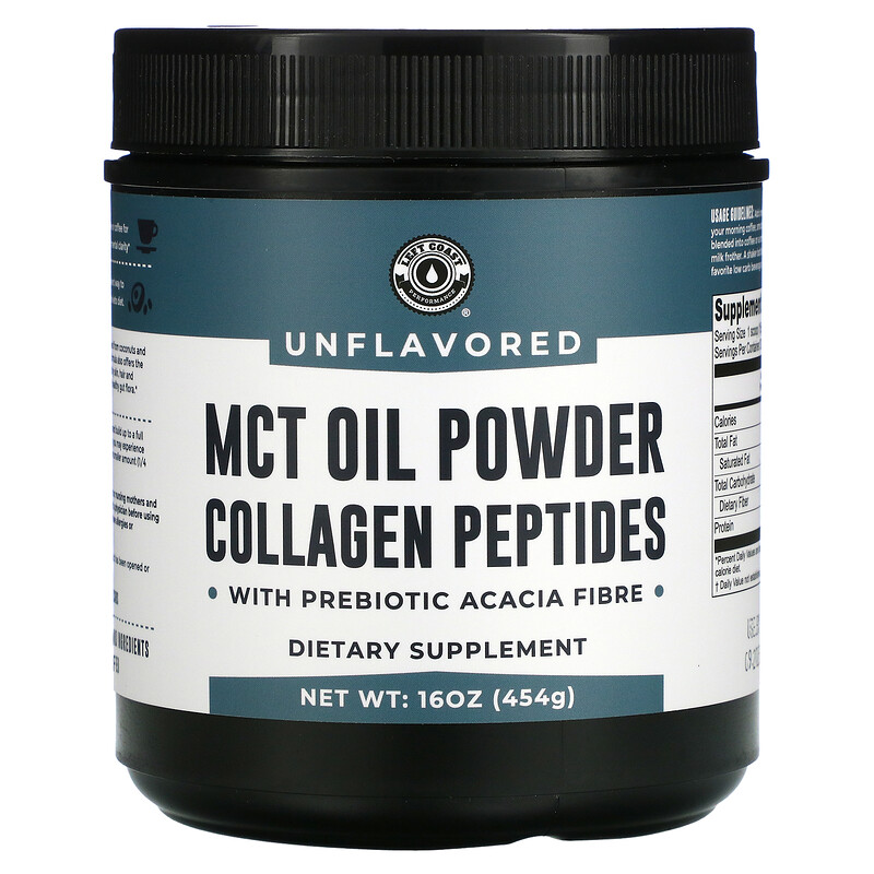 Left Coast Performance MCT Oil Powder Collagen Peptides With Prebiotic