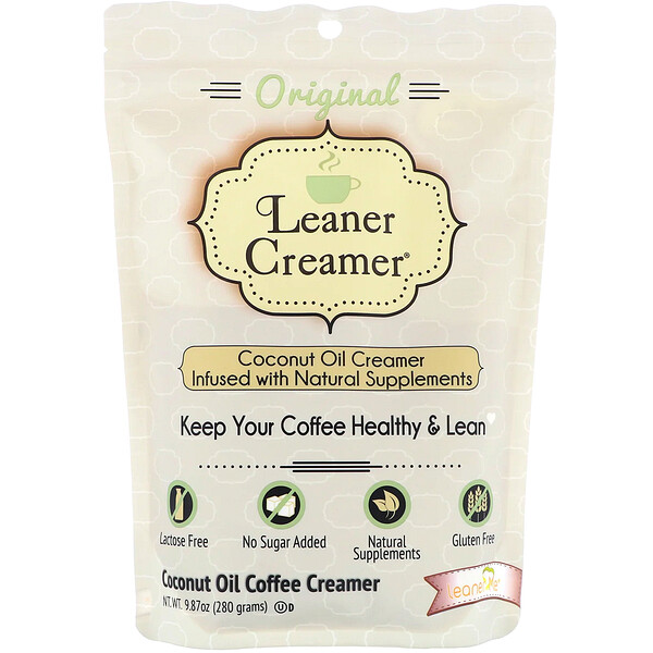 Leaner Creamer, Сливки из кокосового масла, оригинальные, 9,87 унц. (280 г)
