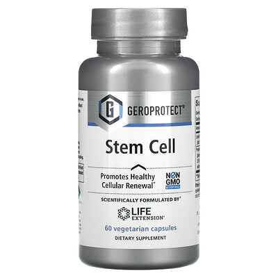 Life Extension Geroprotect, Stem Cell, добавка для поддержания здоровья стволовых клеток, 60 вегетарианских капсул
Life Extension Geroprotect, Stem Cell, добавка для поддержания здоровья стволовых клеток, 60 вегетарианских капсул