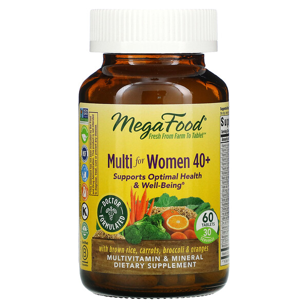 MegaFood, комплекс витаминов и микроэлементов для женщин старше 40 лет, 60 таблеток