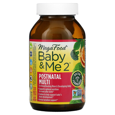 MegaFood Baby & Me 2 Postnatal Multi 120 Tablets
