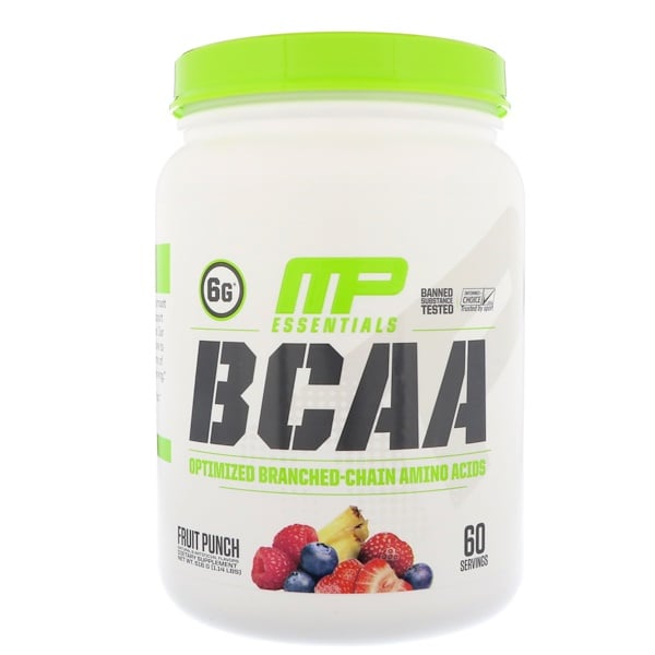 MusclePharm, Essentials, аминокислоты с разветвленной цепью (BCAA), фруктовый пунш, 516 г (1,14 фунта)