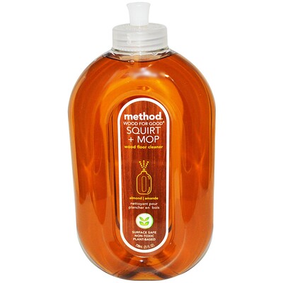 Squirt + Mop, Чистящее средство для половых покрытий из дерева, Миндаль, 25 жидких унций (739 мл)
Squirt + Mop, Чистящее средство для половых покрытий из дерева, Миндаль, 25 жидких унций (739 мл)