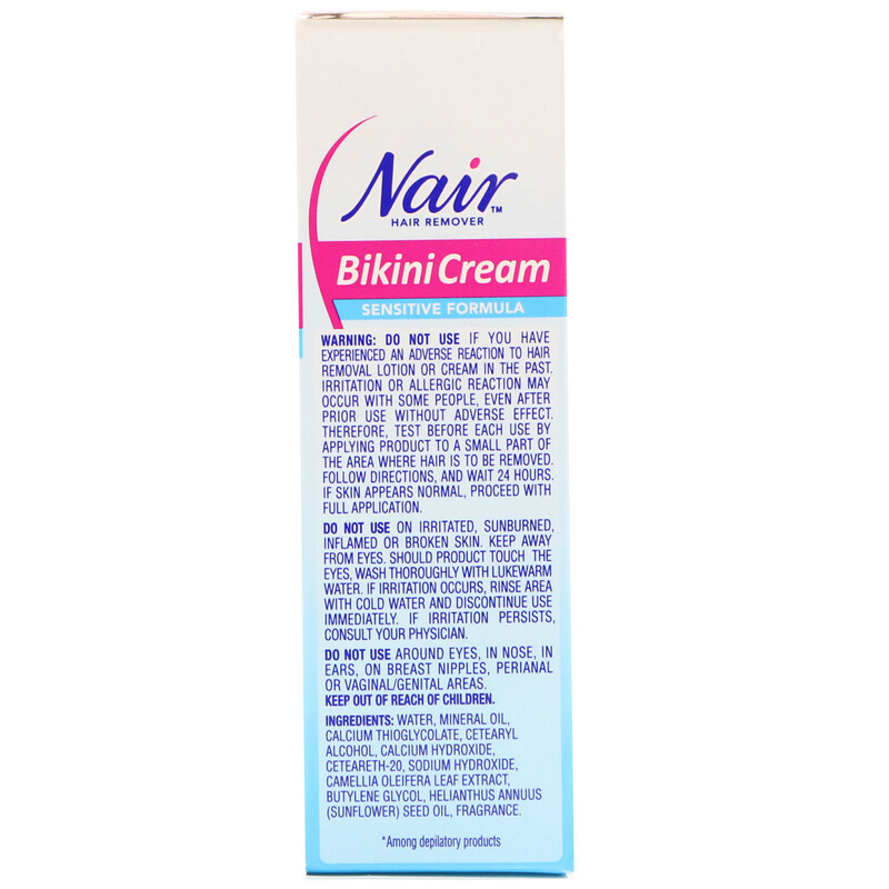 Nair Hair Remover Bikini Cream Sensitive Formula With Green Tea 1