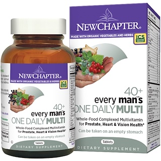 New Chapter, 40 ежедневный комплекс мультивитиминов для мужчин, 72 таблетки