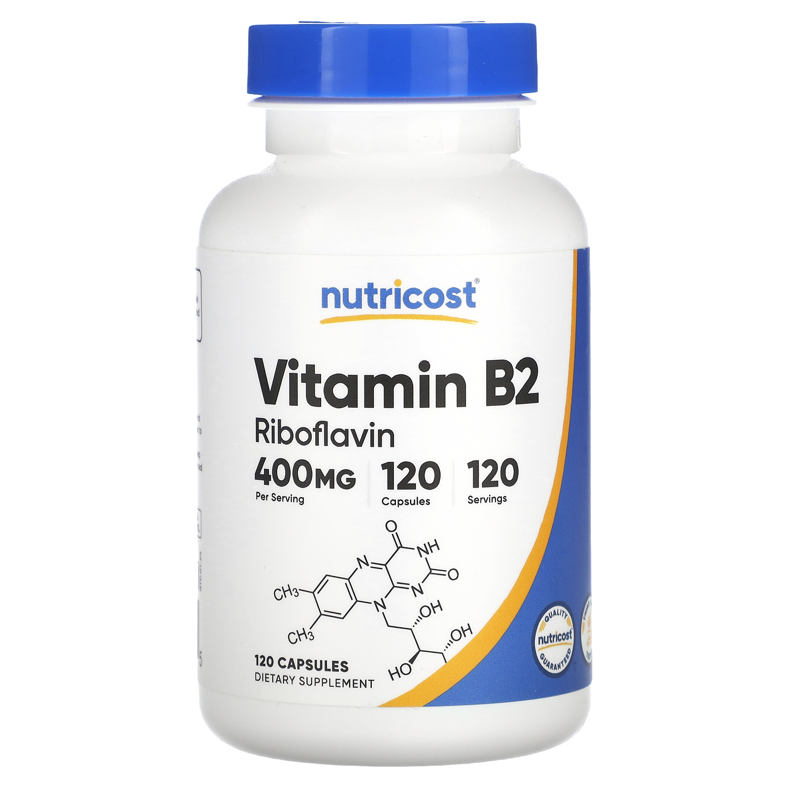 Nutricost Vitamin B2 400 Mg 120 Capsules