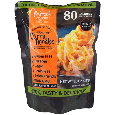 Miracle Noodle Готовый к употреблению продукт, японская лапша с карри, 10 унций (280 г)
Miracle Noodle Готовый к употреблению продукт, японская лапша с карри, 10 унций (280 г)