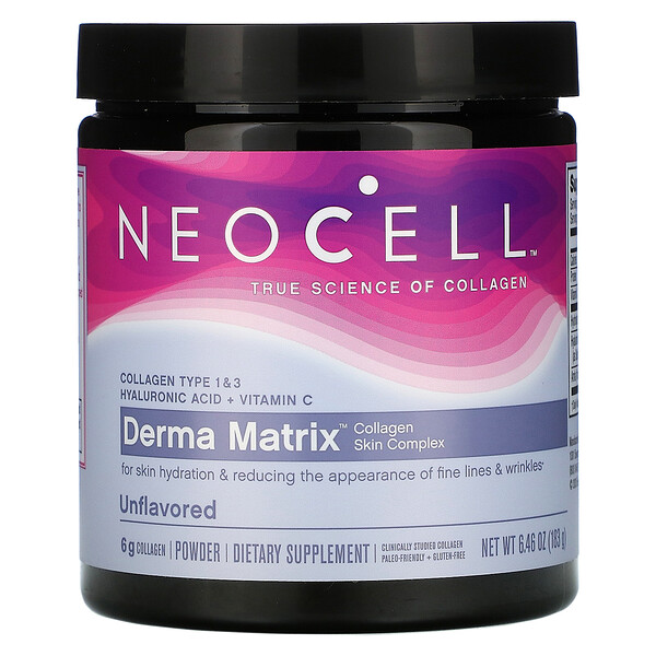 Neocell, Derma Matrix, Collagen Skin Complex, Unflavored, 6.46 oz (183 g)