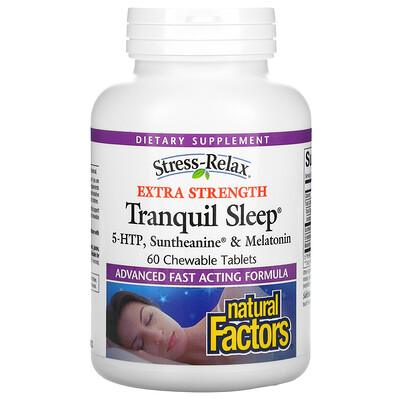 Natural Factors Stress-Relax, Tranquil Sleep, экстра сила, 60 жевательных таблеток
Natural Factors Stress-Relax, Tranquil Sleep, экстра сила, 60 жевательных таблеток