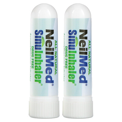 NeilMed SinuInhaler, ароматерапевтический ингалятор, без лекарств, 2 ингалятора, 0,4 г (0,014 унции)
NeilMed SinuInhaler, ароматерапевтический ингалятор, без лекарств, 2 ингалятора, 0,4 г (0,014 унции)