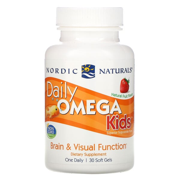 Nordic Naturals, Омега для детей для ежедневного употребления, фруктовый вкус, 500 мг, 30 жевательных капсул