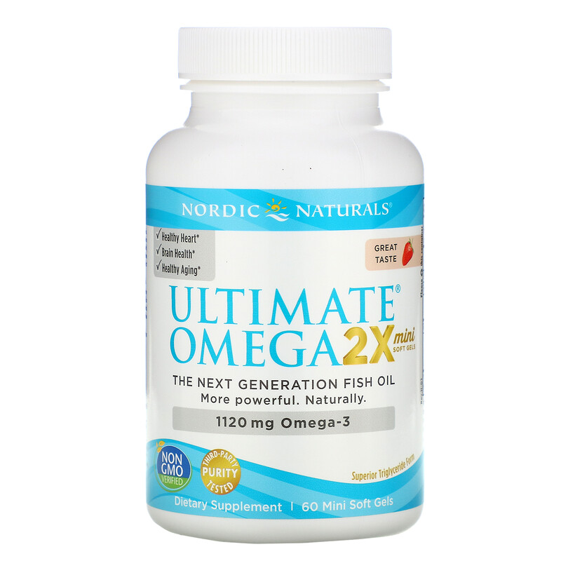 Nordic Naturals Ultimate Omega 2X Strawberry 1 120 Mg 60 Mini Soft