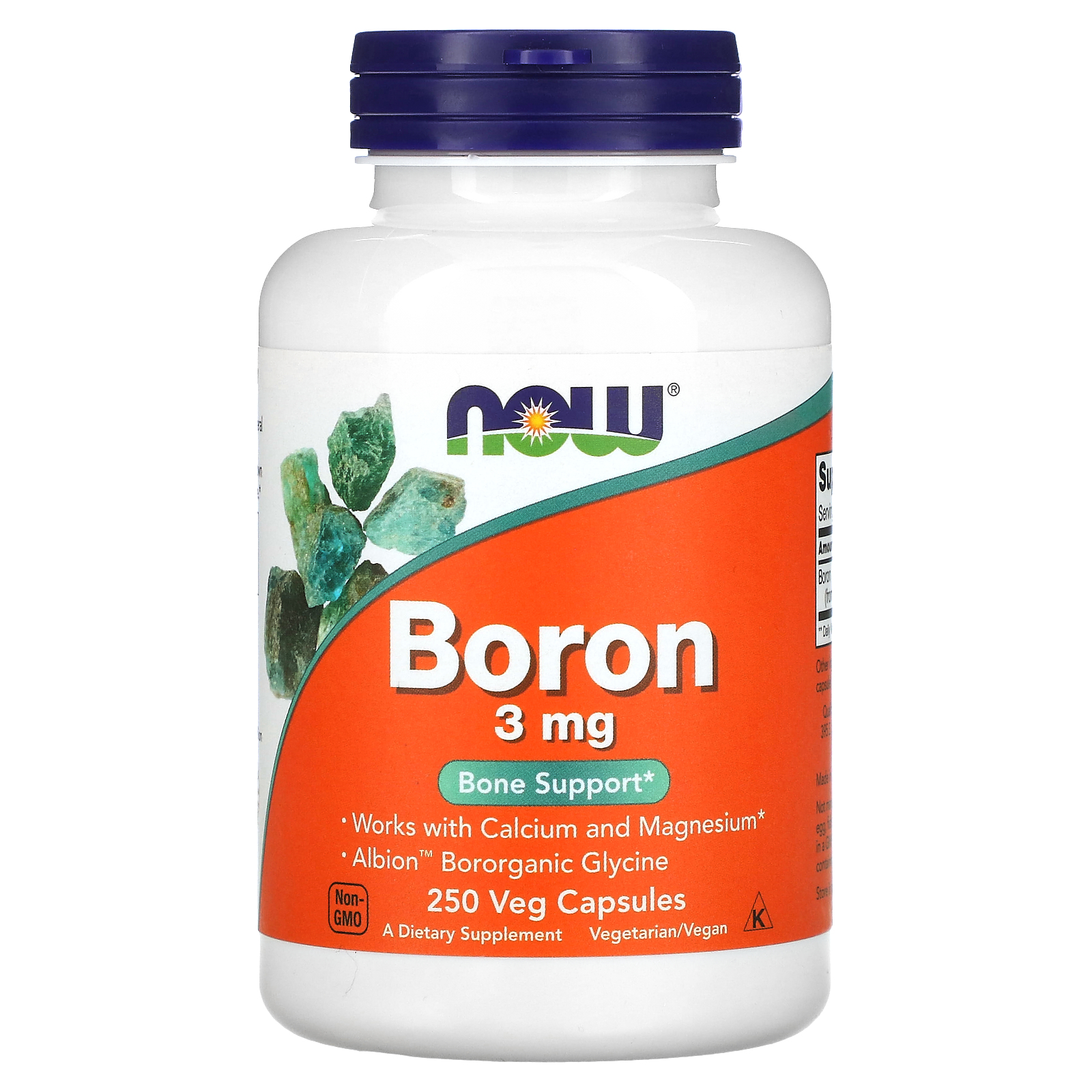 NOW Foods Boron 3 Mg 250 Veg Capsules