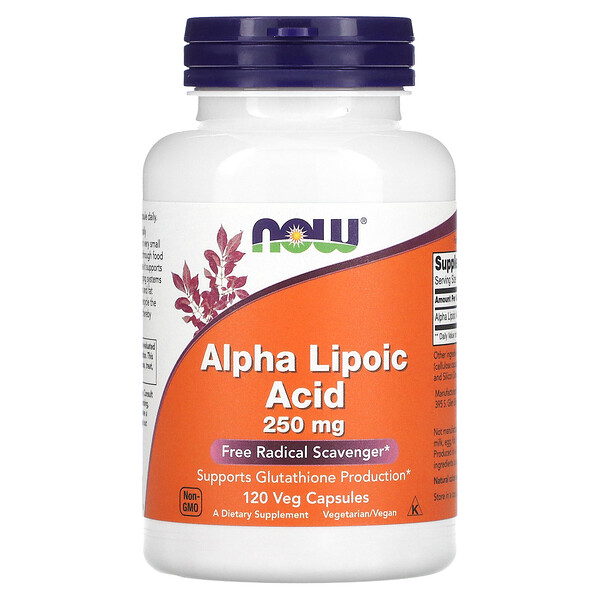 NOW Foods Alpha Lipoic Acid 250 Mg 120 Veg Capsules