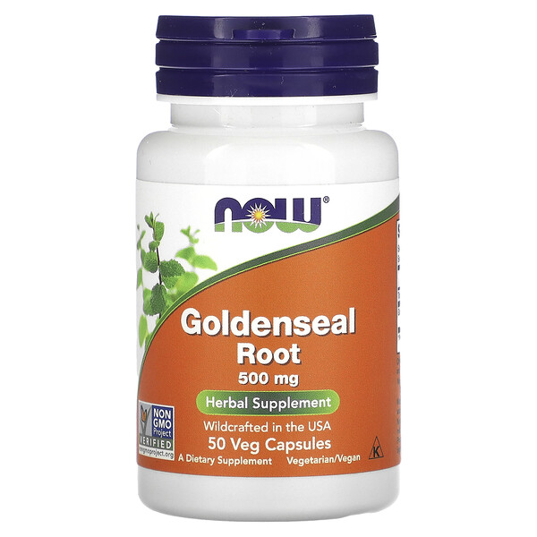 NOW Foods Goldenseal Root 500 Mg 50 Veg Capsules