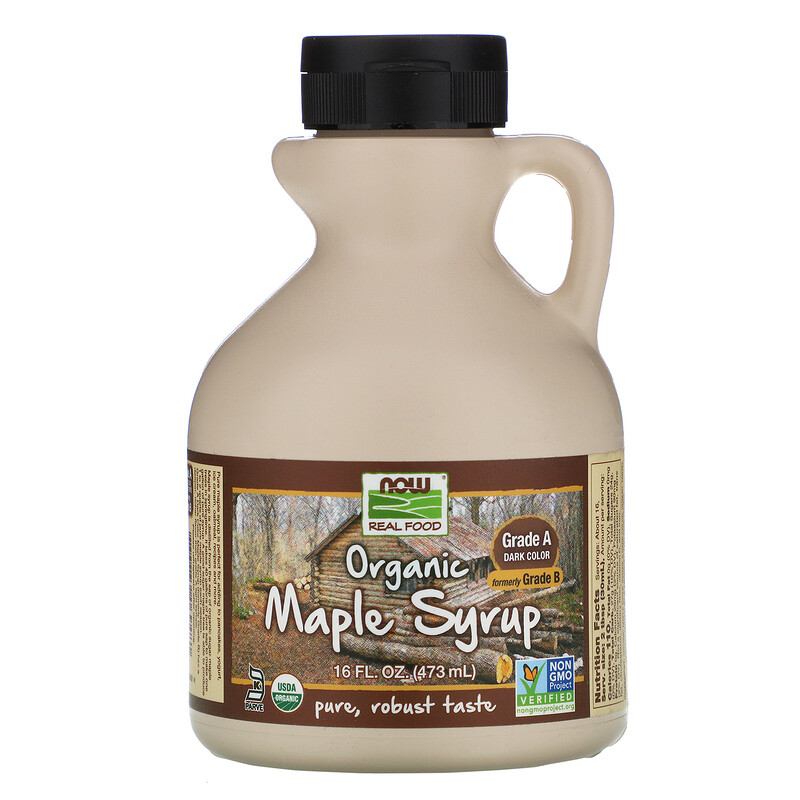 Now Foods Real Food Organic Maple Syrup Grade A Dark Color 16 Fl