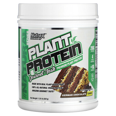 Nutrex Research Natural Series, растительный белок, немецкий шоколадный торт, 567 г (1,25 фунта)
Nutrex Research Natural Series, растительный белок, немецкий шоколадный торт, 567 г (1,25 фунта)