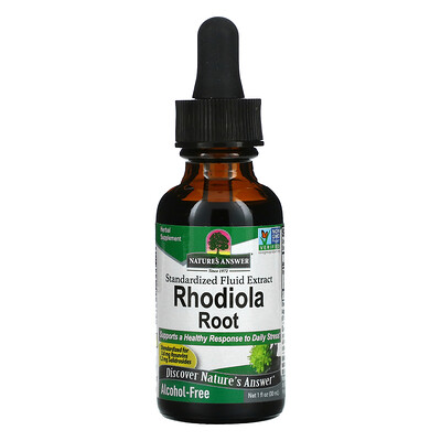 Nature's Answer, Rhodiola Root, Standardized Fluid Extract, Alcohol-Free, 1 fl oz (30 ml)
Nature's Answer, Rhodiola Root, Standardized Fluid Extract, Alcohol-Free, 1 fl oz (30 ml)