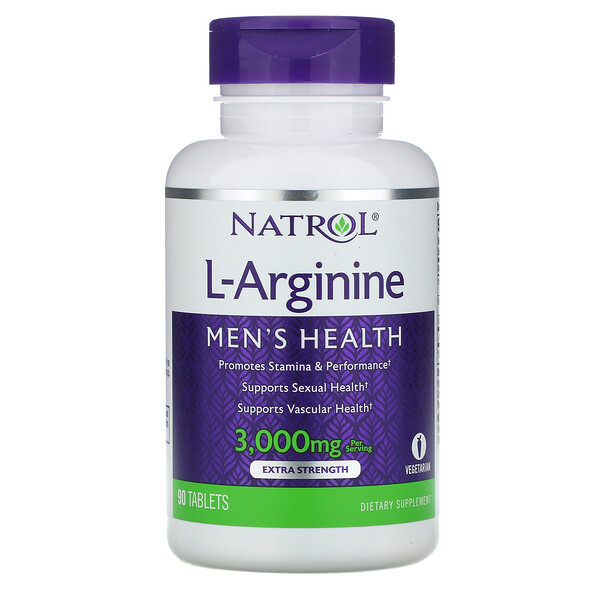 Natrol, L-аргинин, 3000 мг, 90 таблеток