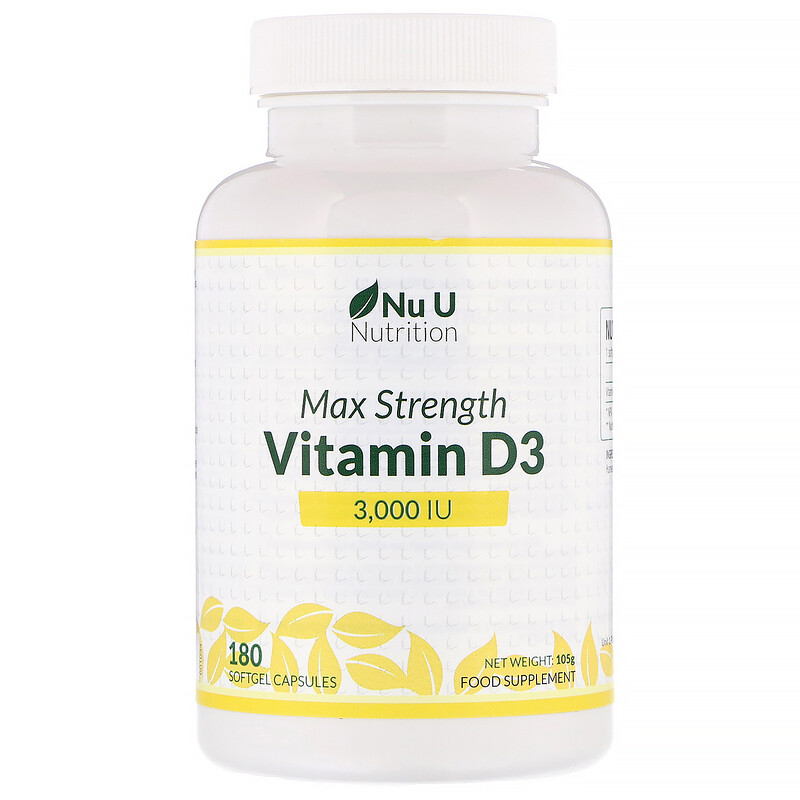 Nu U Nutrition Max Strength Vitamin D Iu Softgel Capsules