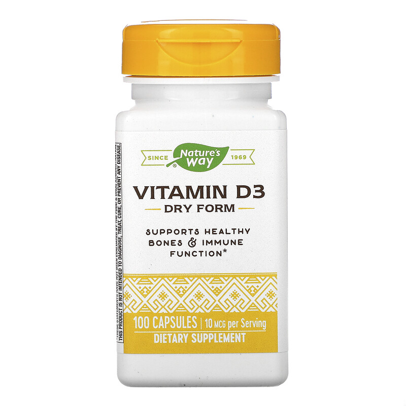 Nature S Way Vitamin D Dry Form Mcg Capsules Iherb