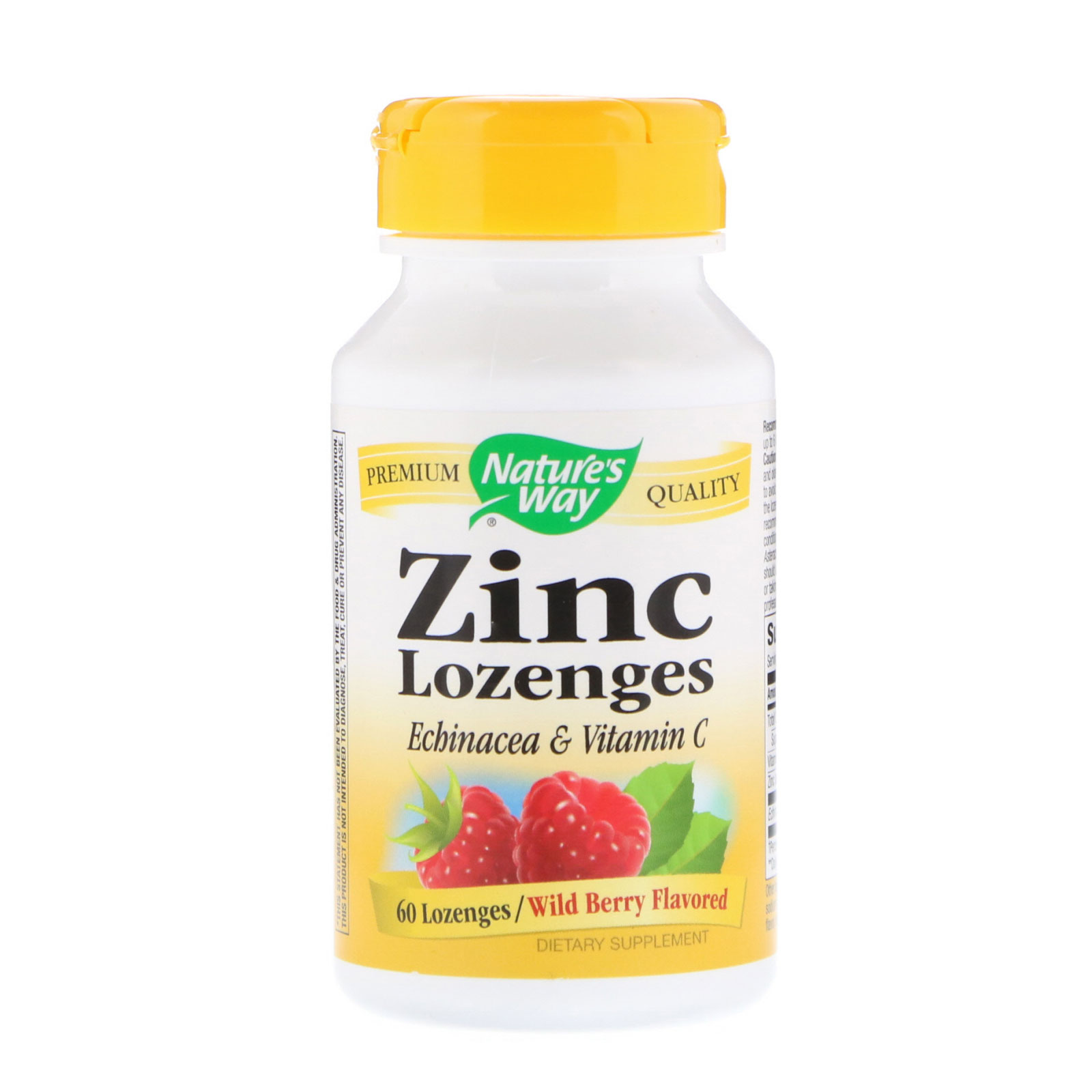 zinc lozenges, wild berry flavored, 60 lozenges