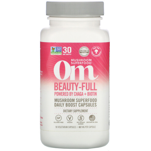 Organic Mushroom Nutrition, Beauty-Full, 667 mg, 90 Vegetarian Capsules