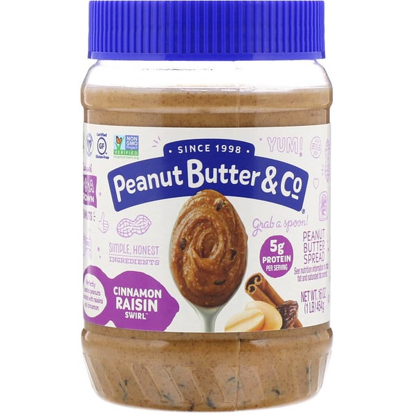 Peanut Butter & Co., Арахисовое масло, смешанное с корицей и изюмом, 454 г (16 унций)